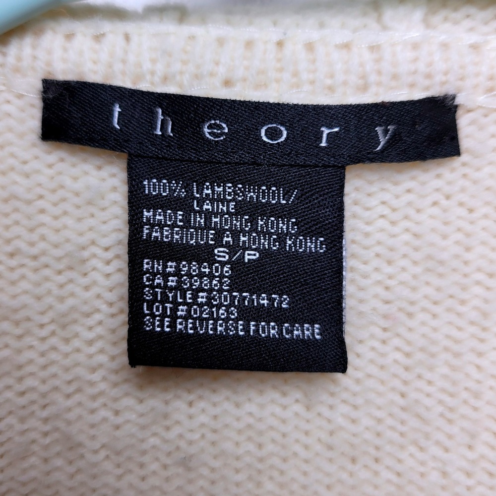 Theory Lambswool Toggle Coat Women's Small 100% Lambswool Cardigan Nautical - Picture 5 of 12